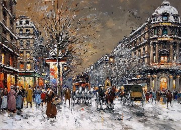 yxj051fD impressionism street scene Paris Oil Paintings